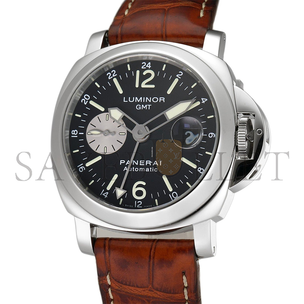 Pa*e*ai luminor gmt automatic 44mm gmt steel black dial watch pam00088